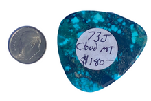 Load image into Gallery viewer, 73.0ct Cloud Mountain Turquoise Nevada USA Natural Blue Untreated Cabochon