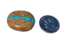 Load image into Gallery viewer, 14.5ct Royston Ribbon Turquoise Nevada USA Natural Untreated Cabochon