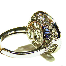 Load image into Gallery viewer, Beautifully crafted Tanzanite & Diamond 14k white gold ring