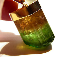 Load image into Gallery viewer, Large, natural, tri color Tourmaline crystal from the Congo
