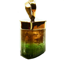 Load image into Gallery viewer, Big Congo Tourmaline crystal 14k gold pendant