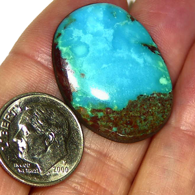 Bright Blue Bisbee Turquoise 16.38ct Cabochon Natural – PAK Designs Inc.