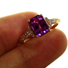 Load image into Gallery viewer, Natural Mahenge garnet and diamond ring