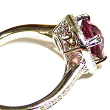 Load image into Gallery viewer, Faceted Mahenge Garnet set in 14k white gold ring
