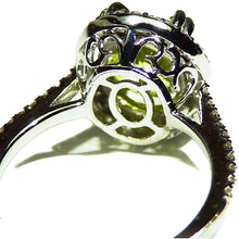 Load image into Gallery viewer, Natural Chrysoberyl and diamond 14k white gold engagement ring