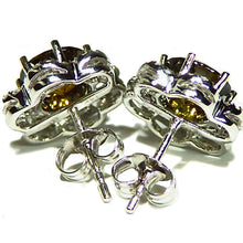 Load image into Gallery viewer, Natural sphene and diamond earrings