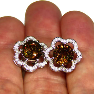 Beautiful all natural honey sphene gemstone earrings with pierced post backs 