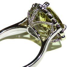 Load image into Gallery viewer, Big Zultanite and diamond ring in 14k white gold