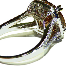 Load image into Gallery viewer, All natural Zircon and 14k white gold diamond ring