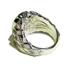 Load image into Gallery viewer, Heavy sterling silver men's ring set with rare sleeping beauty turquoise