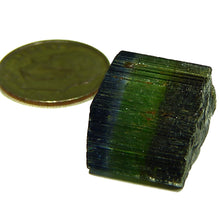 Load image into Gallery viewer, Natural tri color blue cap tourmaline crystal
