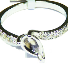 Load image into Gallery viewer, 14k white gold diamond semi mount ring size 6.5
