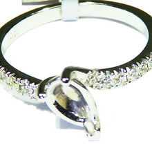 Load image into Gallery viewer, 14k white gold diamond semi mount ring size 6.5