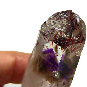 Hematite quartz crystal with amethyst phantom Goboboseb