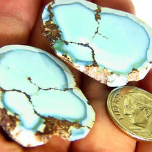 Load image into Gallery viewer, Beautiful, rare Kazakhstan Turquoise nugget slices