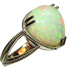Load image into Gallery viewer, Natural Ethiopian Opal 14k white gold ring
