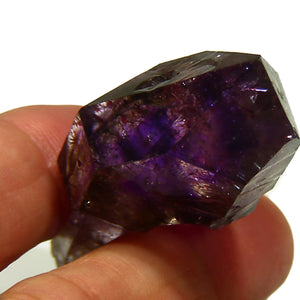Beautiful smoky amethyst scepter with red hematite