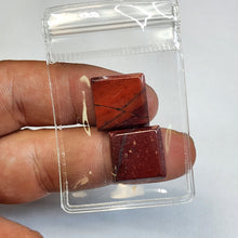 Load image into Gallery viewer, Red Jasper Cabochon Calibrated Square Lot of 2 (Pair)
