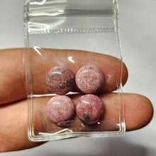 Load image into Gallery viewer, Rhodonite Brazil Calibrated 12mm Round Lot of 4
