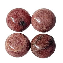Load image into Gallery viewer, Rhodonite Brazil Calibrated 12mm Round Lot of 4
