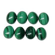 Load image into Gallery viewer, Malachite Congo 8x10mm Calibrated Lot of 8 Cabochons
