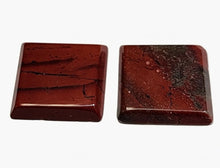 Load image into Gallery viewer, Red Jasper Cabochon Calibrated Square Lot of 2 (Pair)
