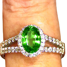 Load image into Gallery viewer, Tsavorite garnet that would make a very nice engagement ring

