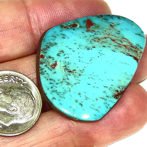 Unstabilized, natural Bisbee turquoise cab