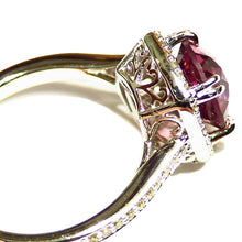 Load image into Gallery viewer, Faceted Mahenge Garnet set in 14k white gold ring
