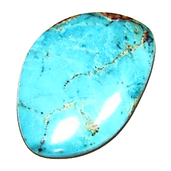 Bisbee turquoise cabochon ready to set in a pendant