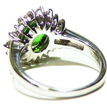 Load image into Gallery viewer, Natural, apple green tsavorite garnet platinum ring

