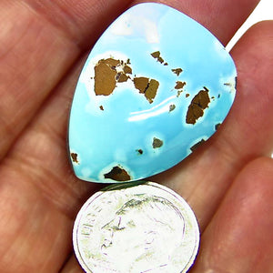 Highly collectible, all natural Lone Mountain turquoise cabochon