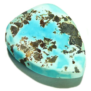 Untreated, bright sky blue, Lone Mountain turquoise cab