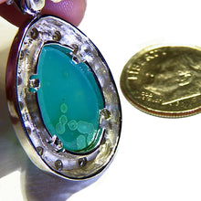 Load image into Gallery viewer, All natural inspiration mine gem silica &amp; diamond gold pendant
