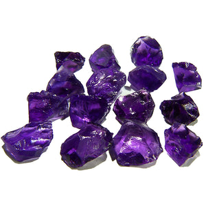 All natural clean amethyst facet rough from Bolivia