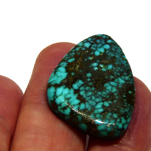 Bright blue Bisbee Turquoise cabochon backed for jewelry