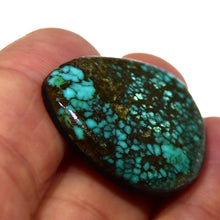 Load image into Gallery viewer, Vibrant Bisbee Turquoise Cab 21.1ct Natural Rare
