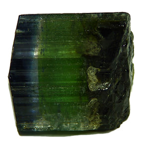 Blue cap tourmaline crystal specimen