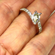 Load image into Gallery viewer, Teardrop diamond semi mount ring 14k white gold
