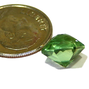 Mint green faceted natural tourmaline
