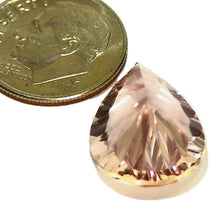 Load image into Gallery viewer, Concave faceted all natural Morganite
