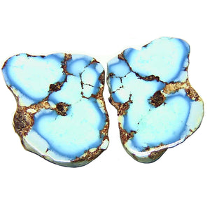 All natural Kazakhstan Turquoise nugget slices