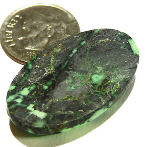 Untreated New Lander Turquoise cabochon