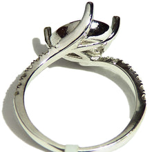 Load image into Gallery viewer, Diamond semi mount ring crafted in 14k white gold
